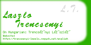 laszlo trencsenyi business card